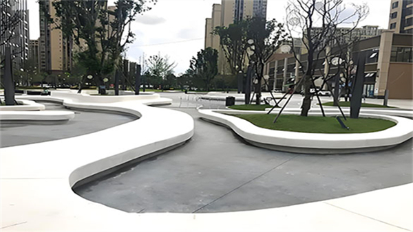 臨沂小區(qū)藝科石坐凳項目